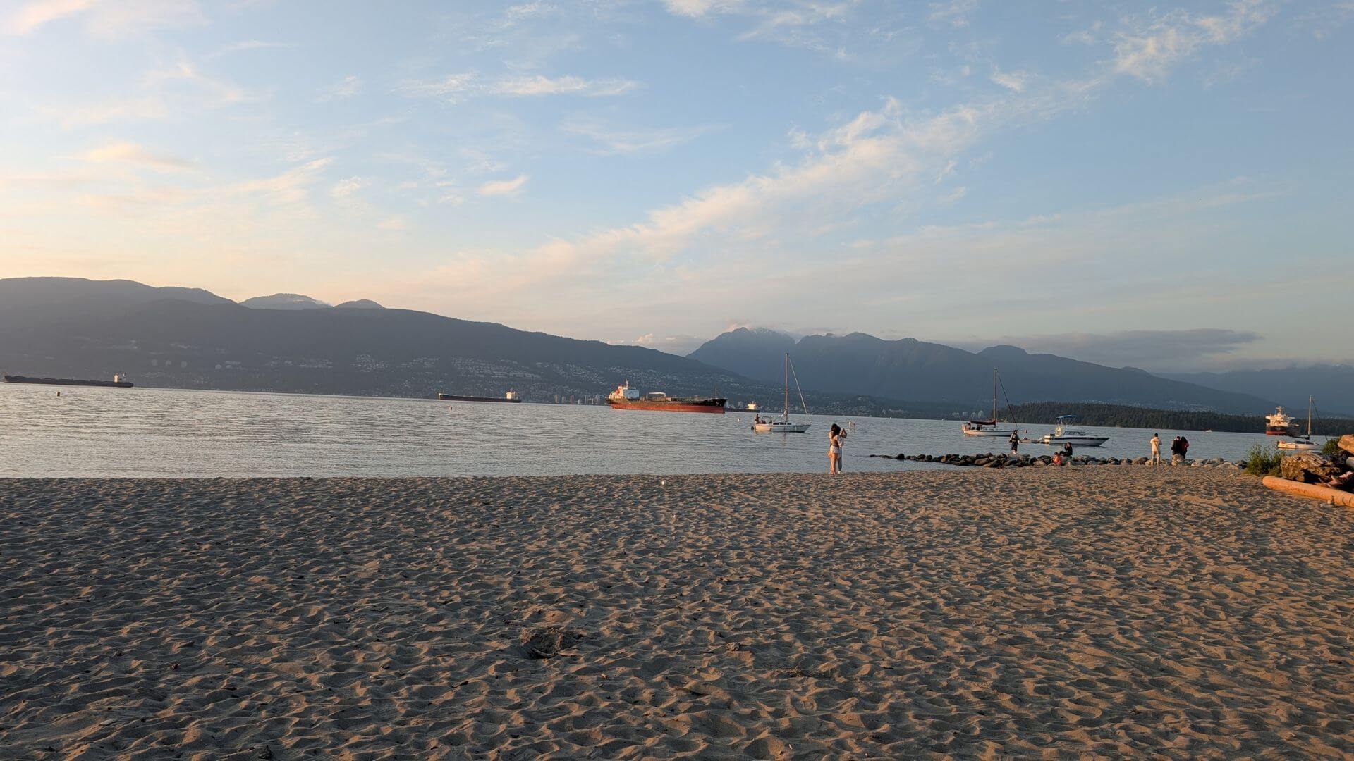 Jericho Beach Park shoreline in Vancouver
