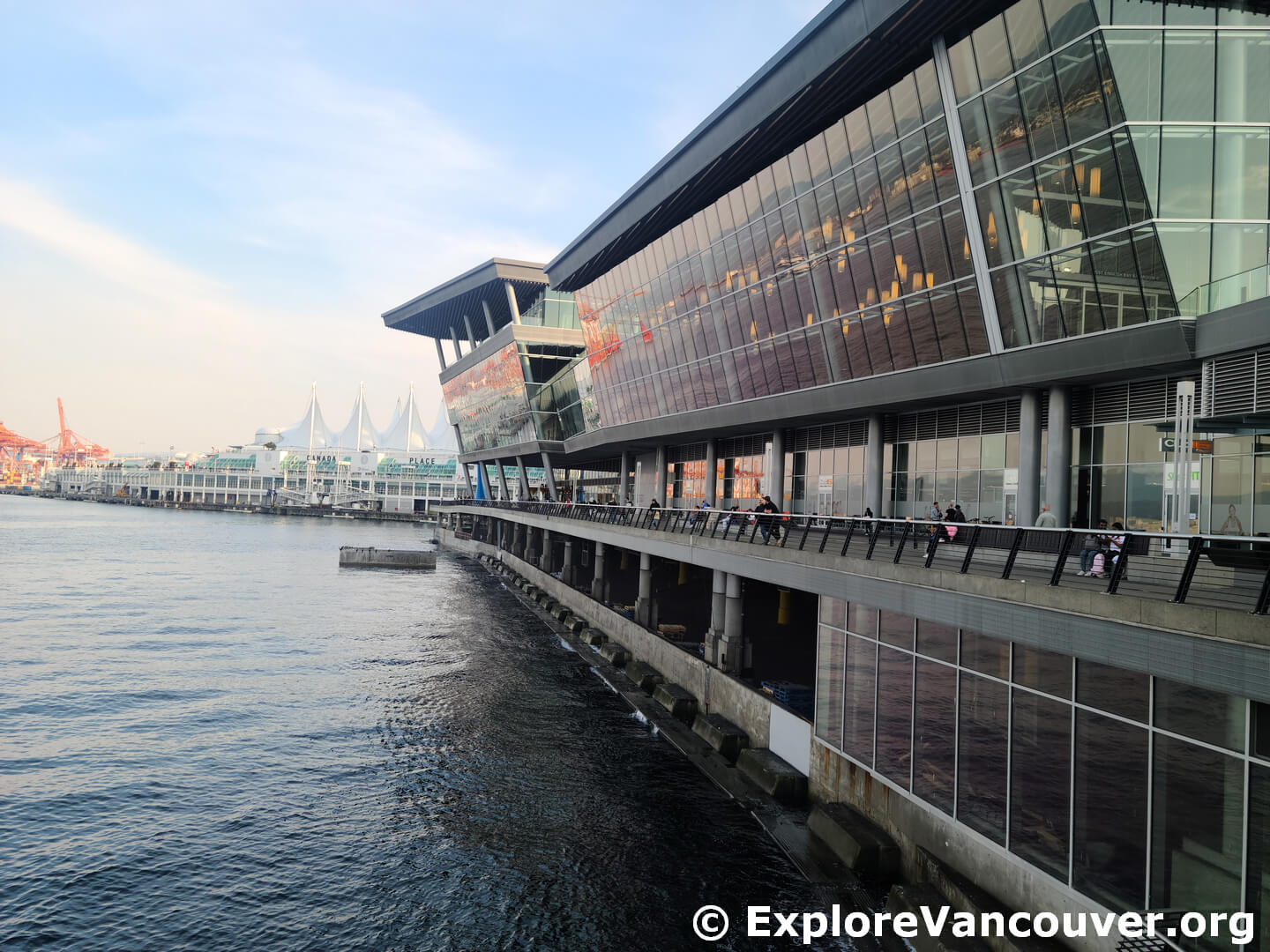 Canada Place sails structure on the Vancouver waterfront