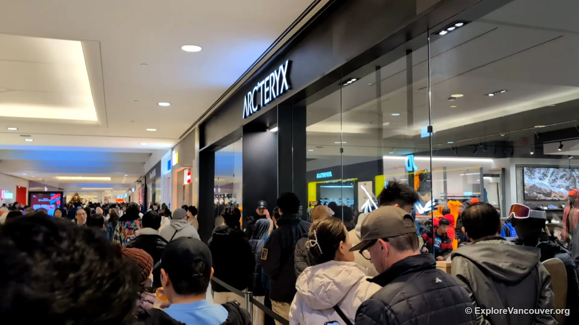 Arc'teryx storefront at CF Richmond Centre