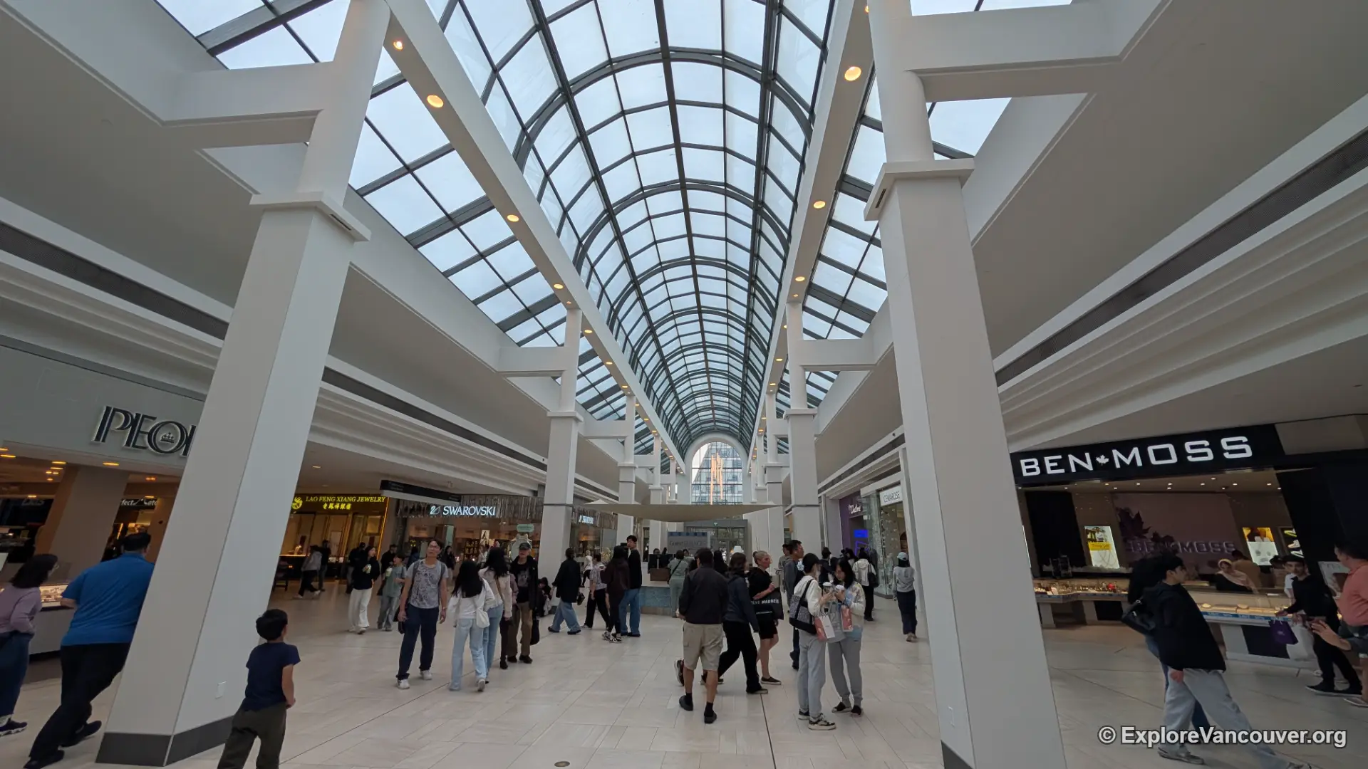 Shoppers inside CF Richmond Centre