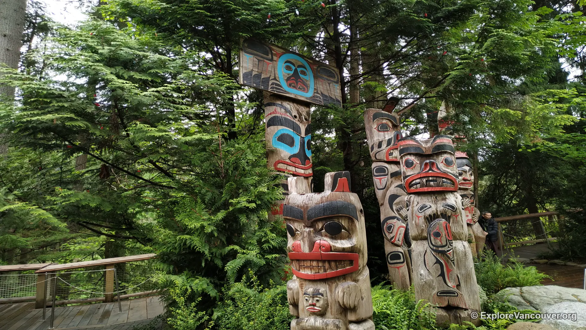 Totem pole display at Capilano Suspension Bridge Park