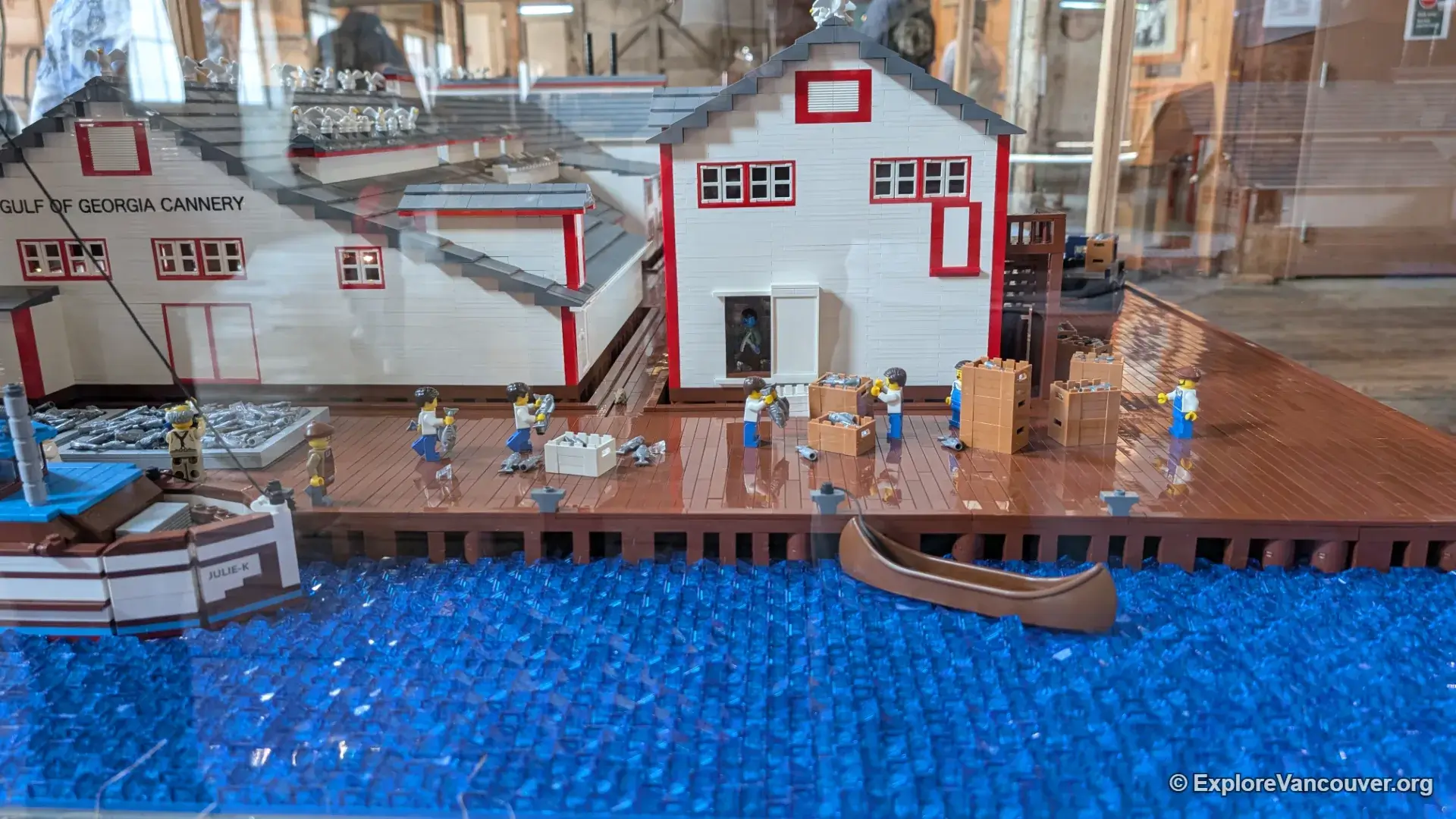 Scale LEGO model of the Gulf of Georgia Cannery