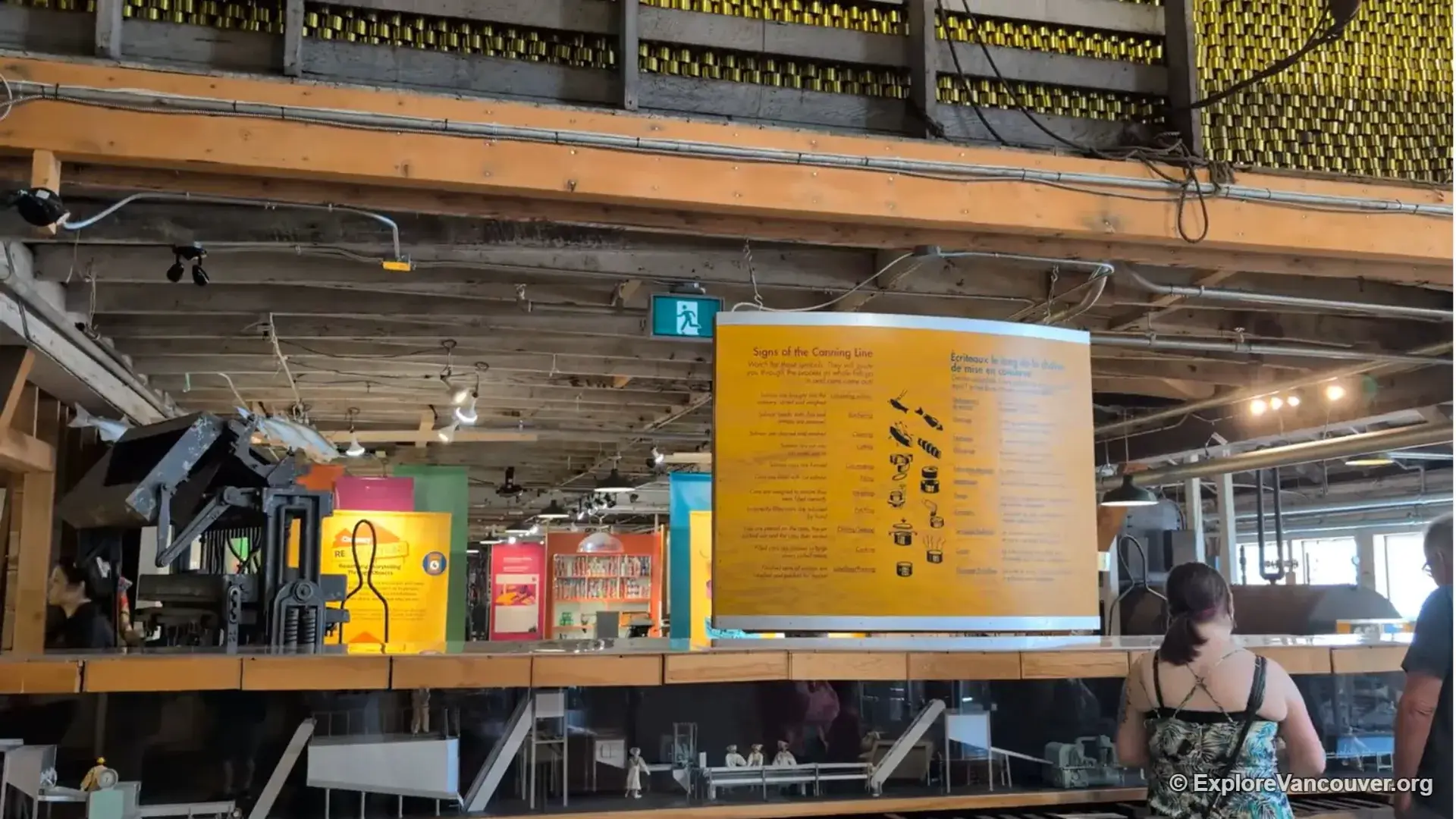 Canning line exhibit inside the Gulf of Georgia Cannery