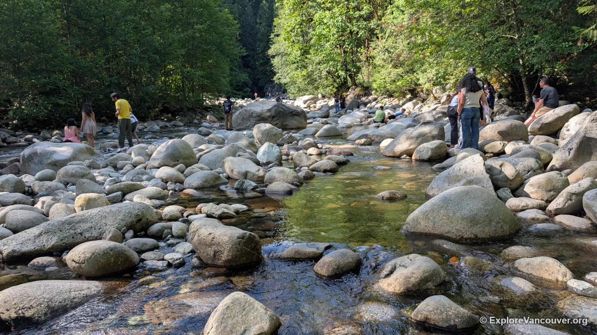 The smaller 4 Foot Pool swimming area at Lynn Canyon
