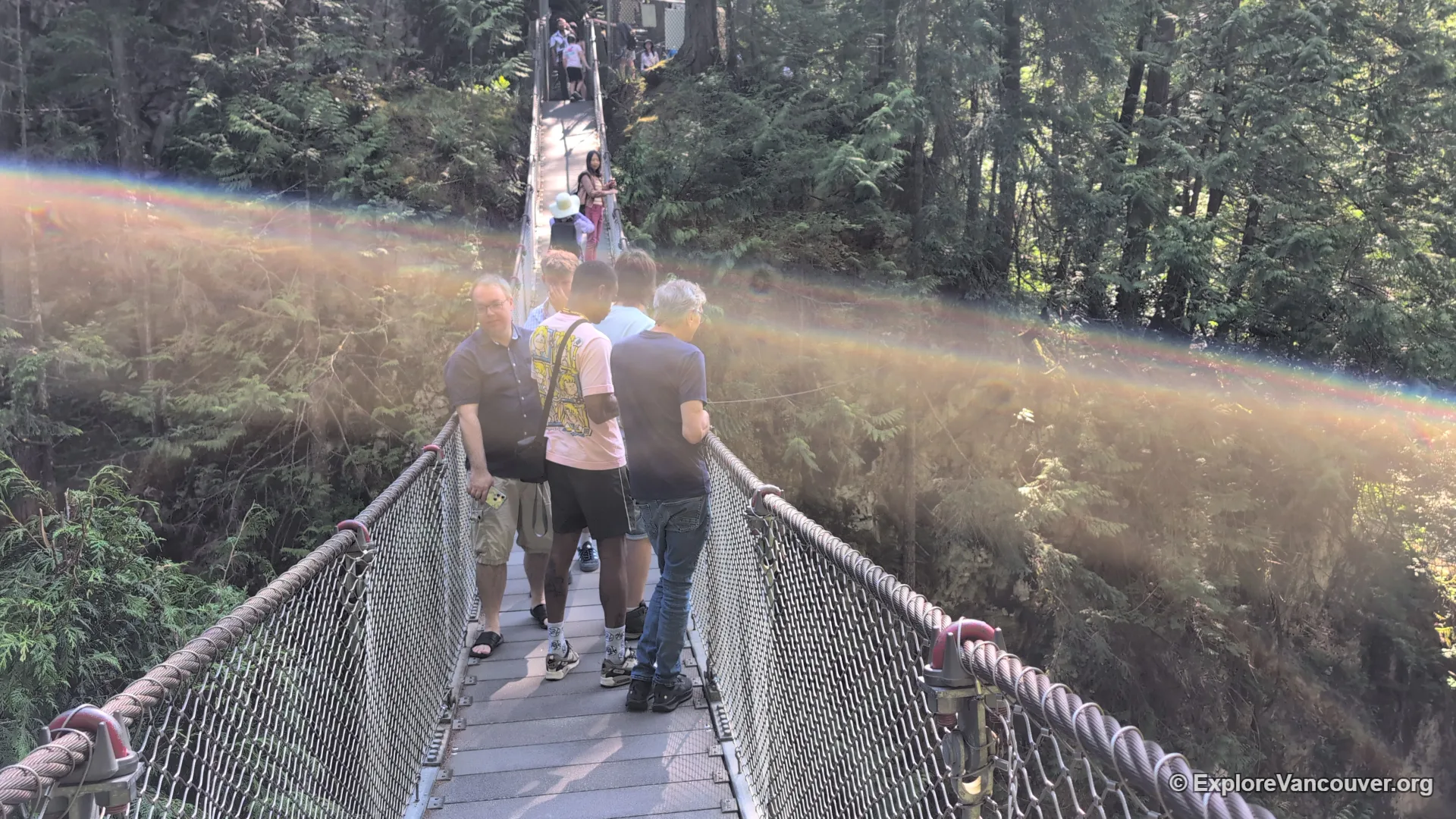 Lynn Canyon Suspension Bridge surrounded by forest in North Vancouver