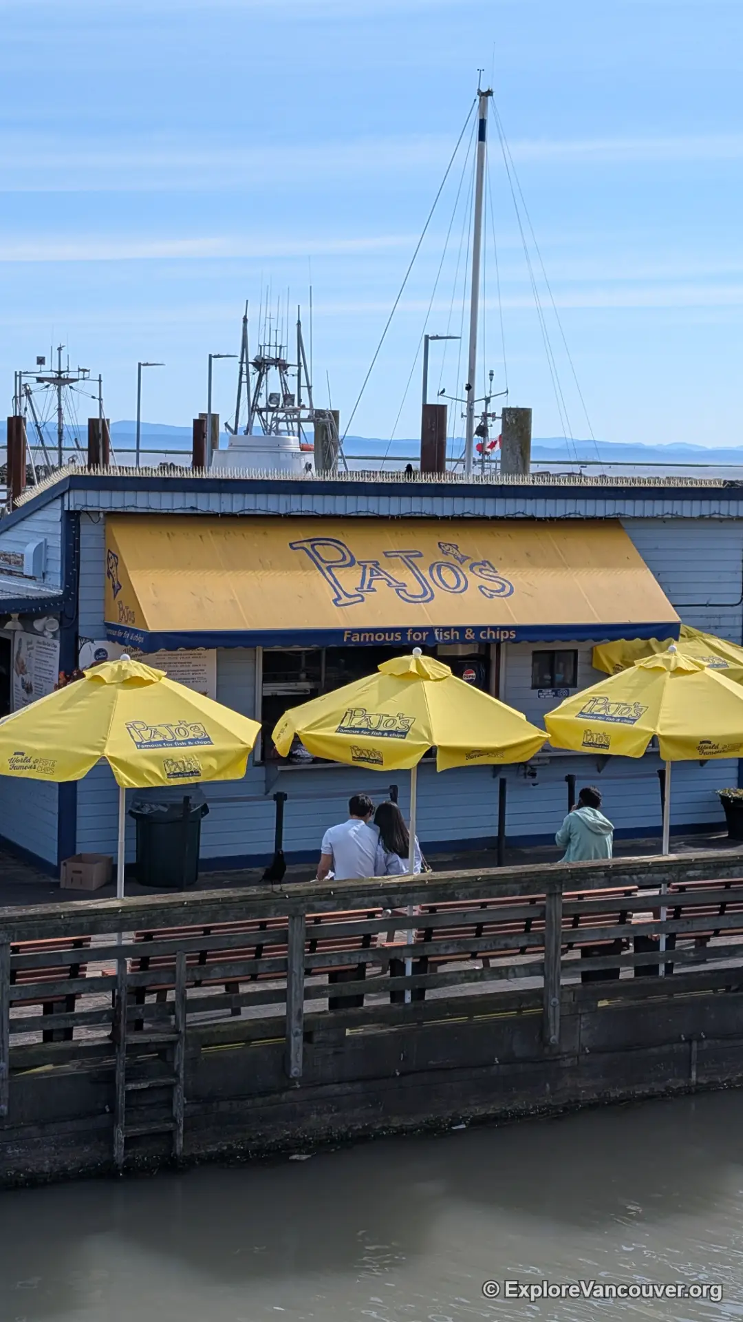 Pajo's Fish and Chips dockside location on the Steveston waterfront