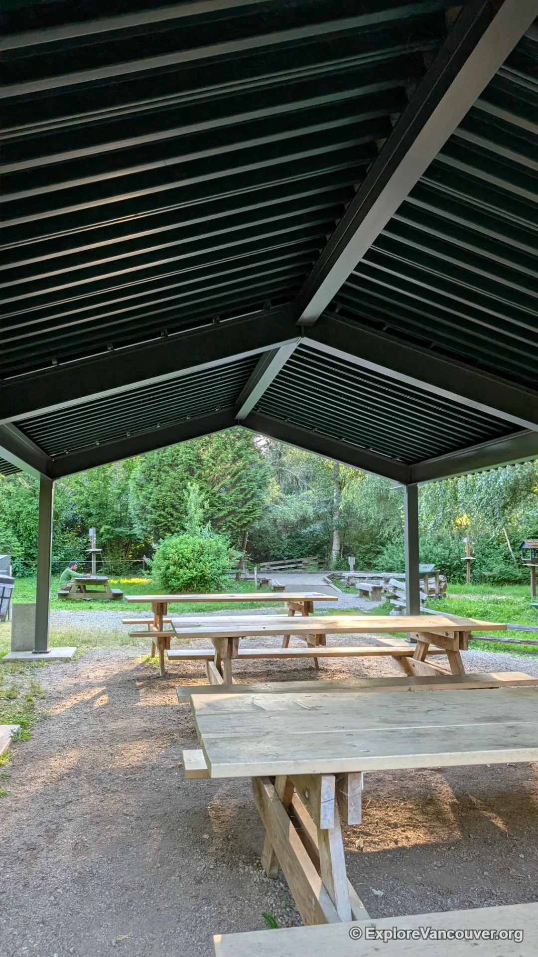 Picnic area inside Richmond Nature Park