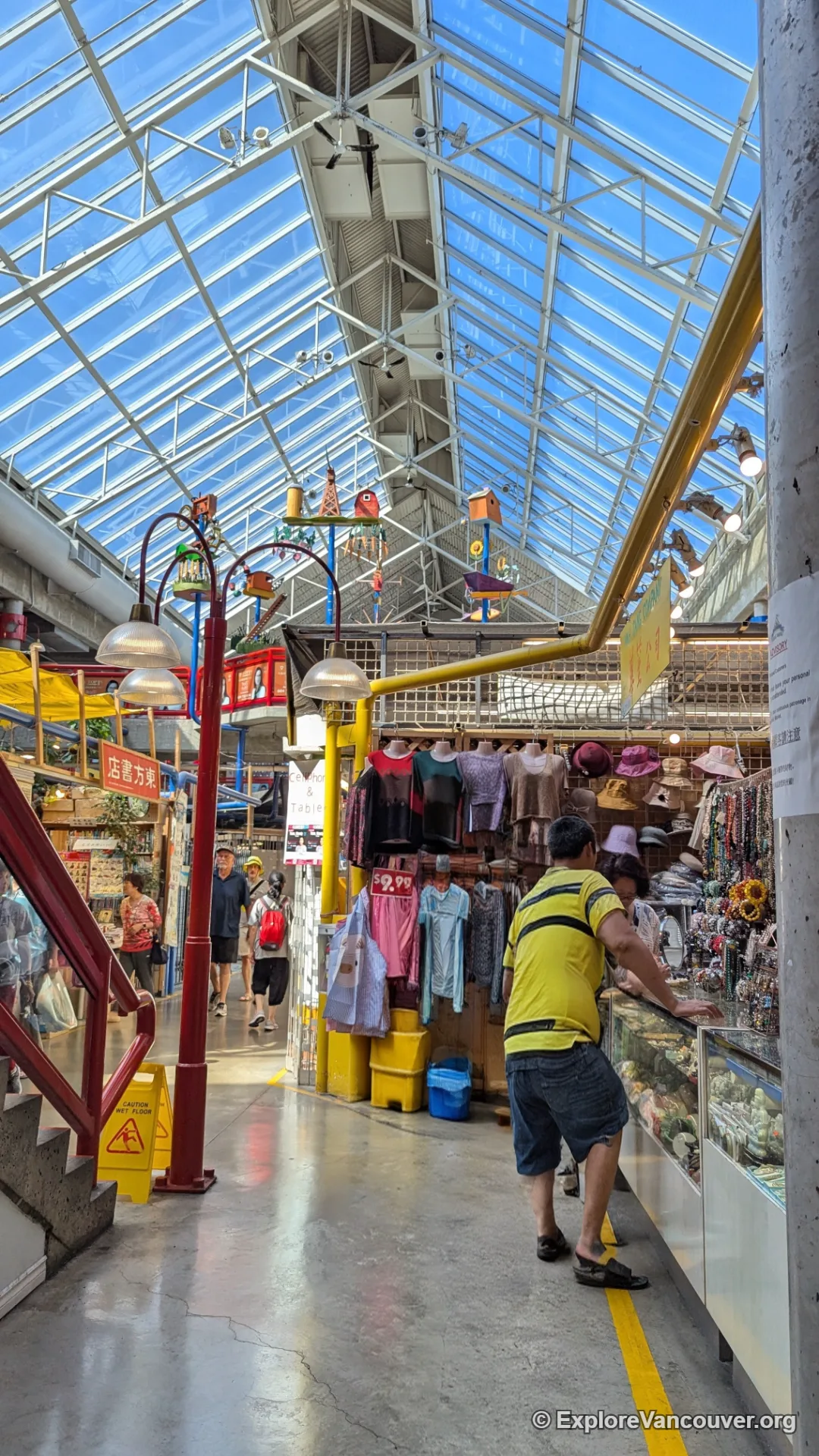 Vendor stalls inside the Richmond Public Market