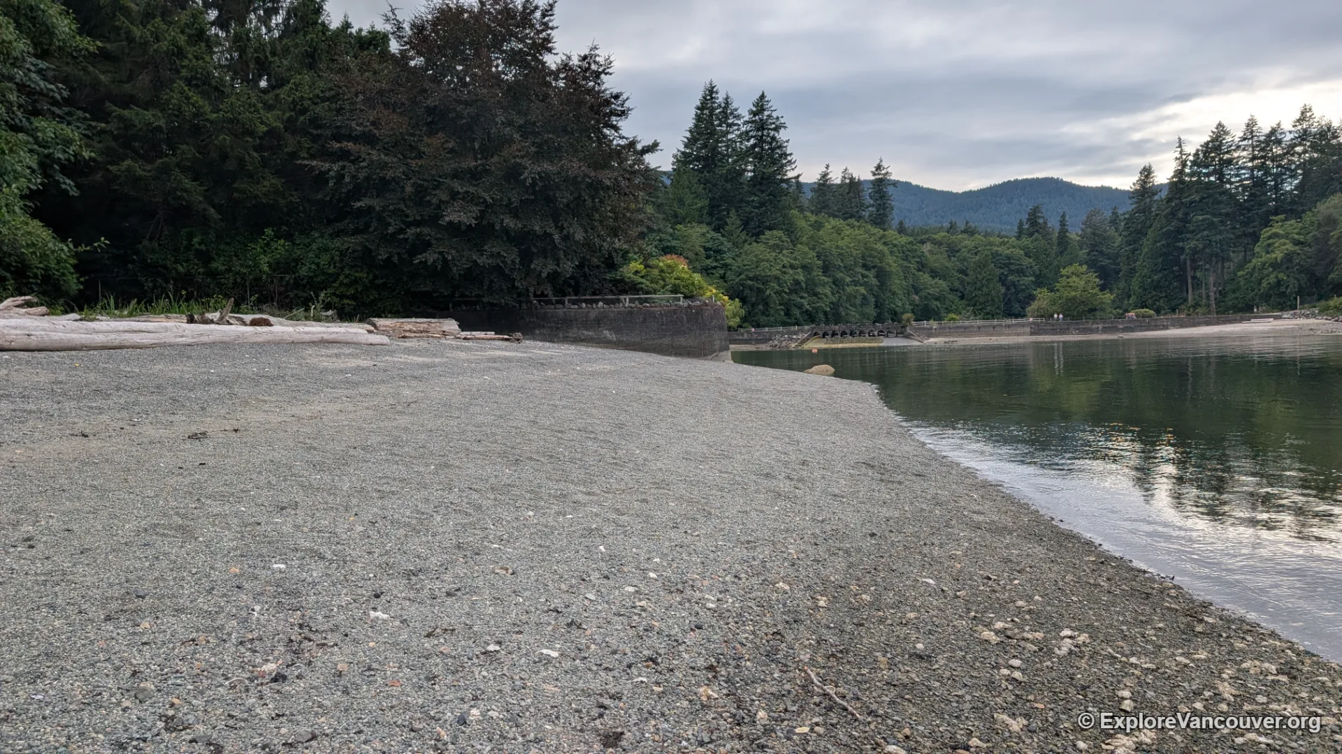Sandy Beach shoreline on Bowen Island