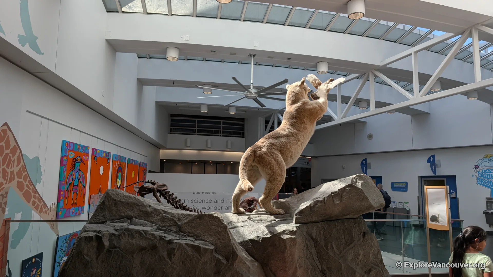 Wildlife exhibit inside Science World