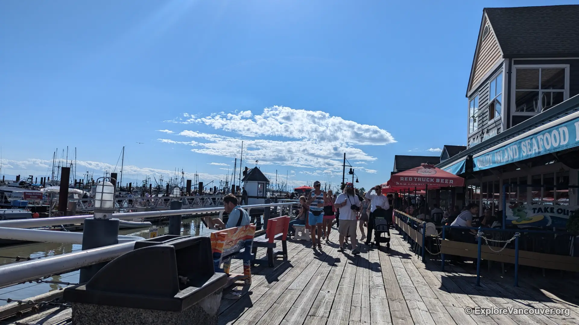Sunny day at Steveston Fisherman's Wharf