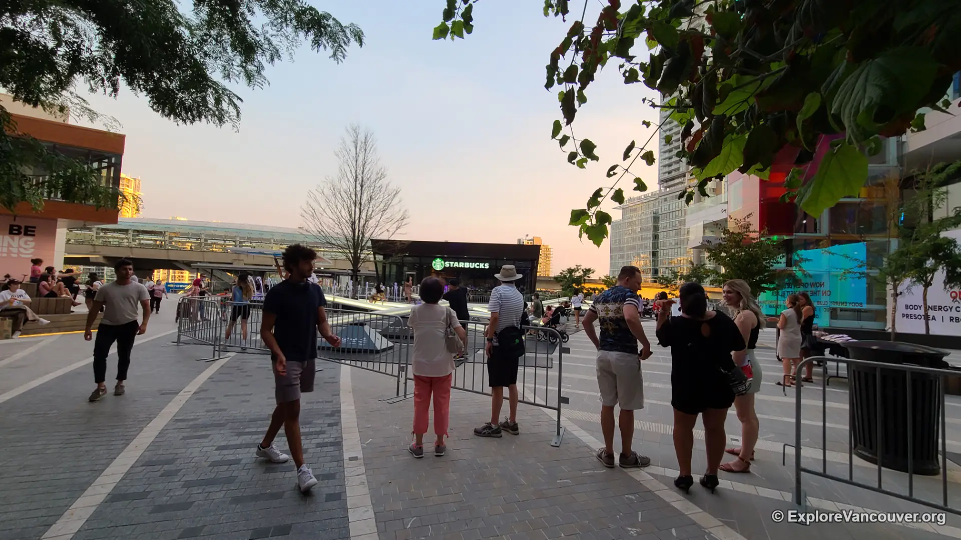 Shoppers walking through The Amazing Brentwood in Burnaby