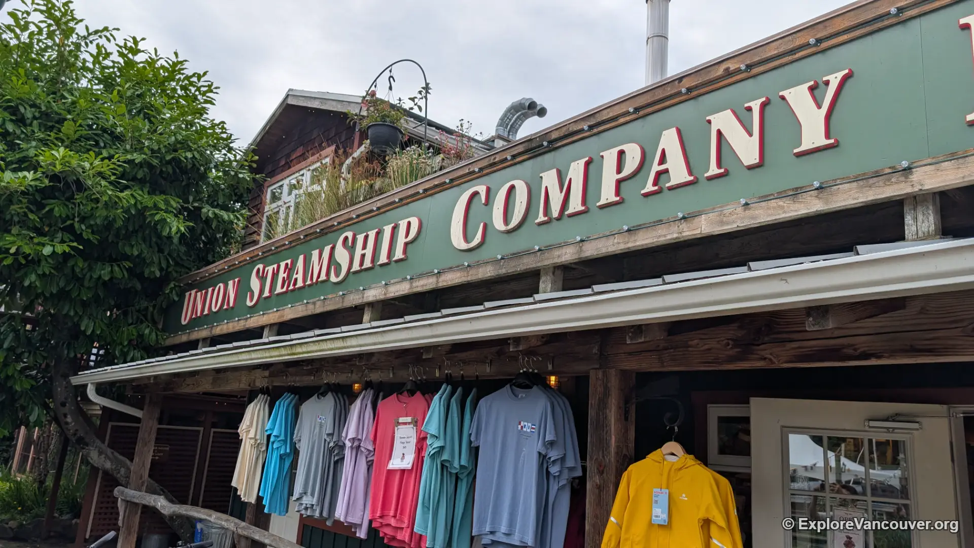 Union Steamship Company heritage building and marina in Snug Cove, Bowen Island