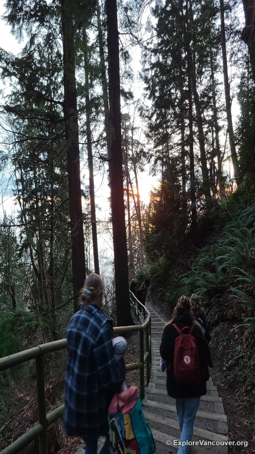 Staircase leading down to Wreck Beach