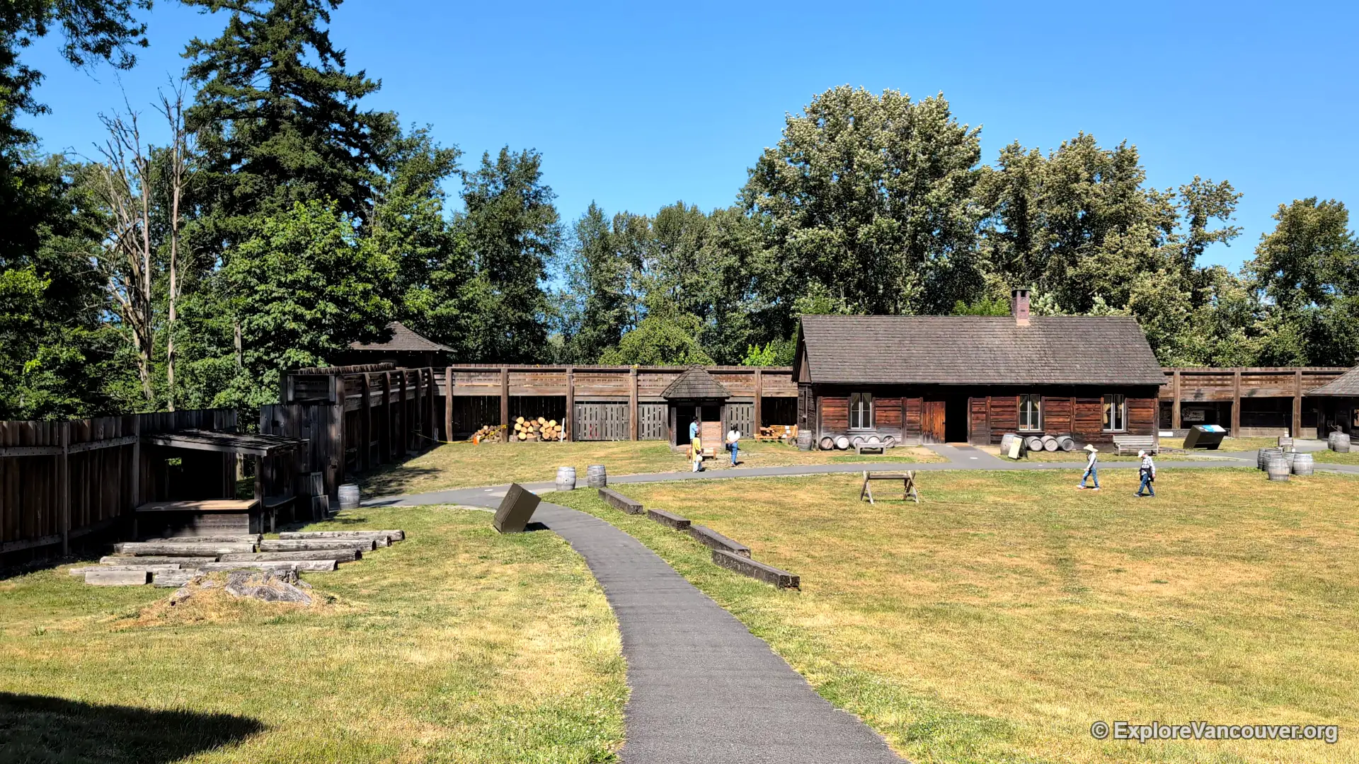 Open field and garden area within the fort grounds