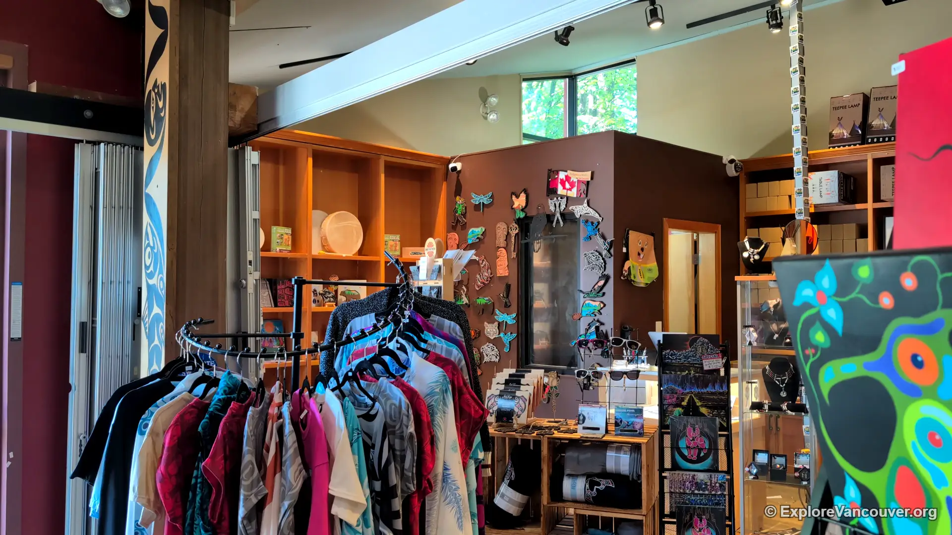 Interior of the gift shop at Fort Langley National Historic Site
