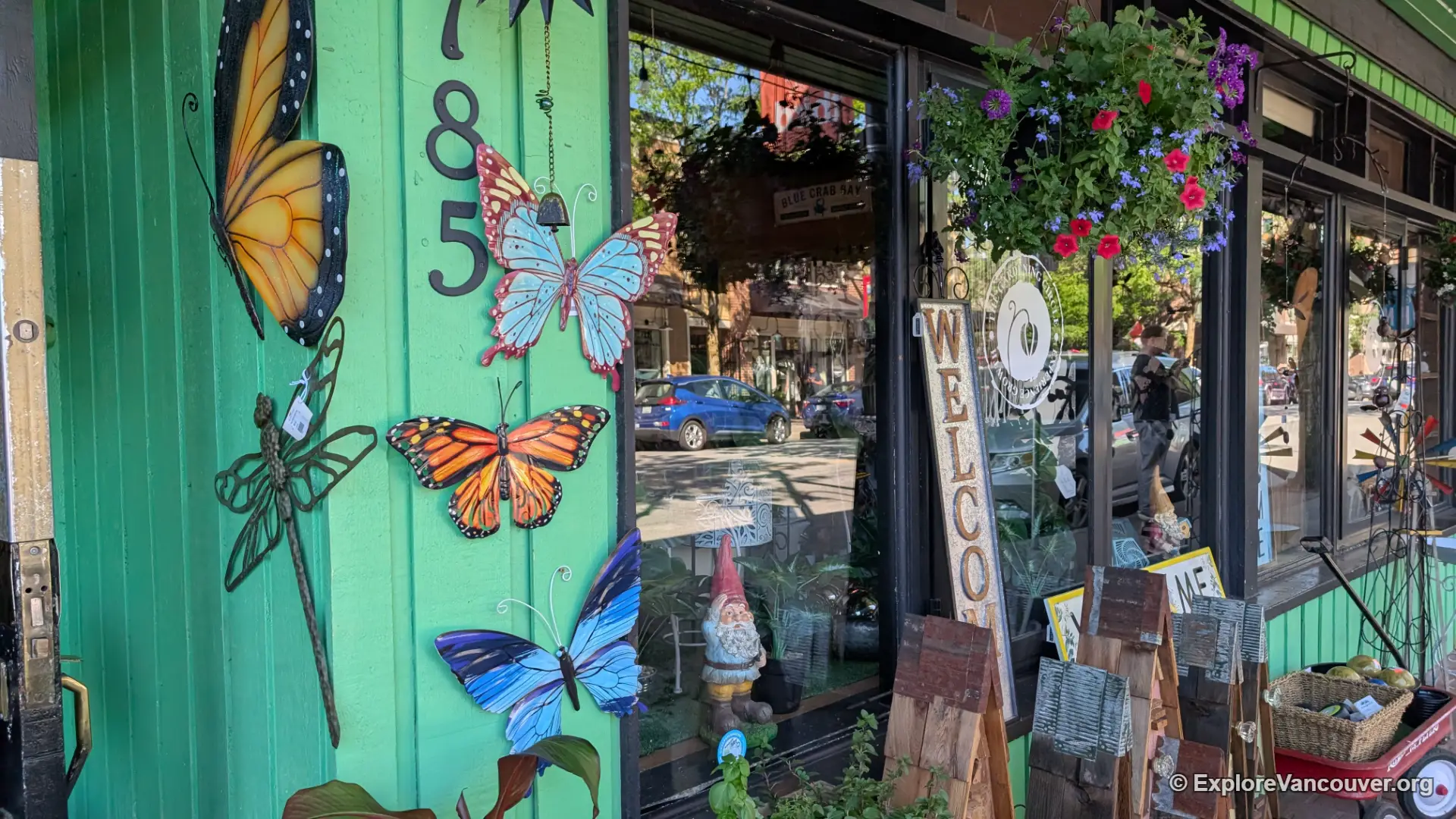 Antique store storefront in Fort Langley Village