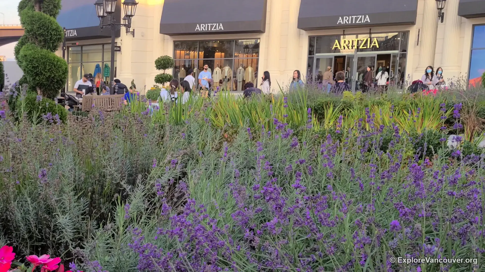 Small garden display at McArthurGlen Designer Outlet Vancouver Airport
