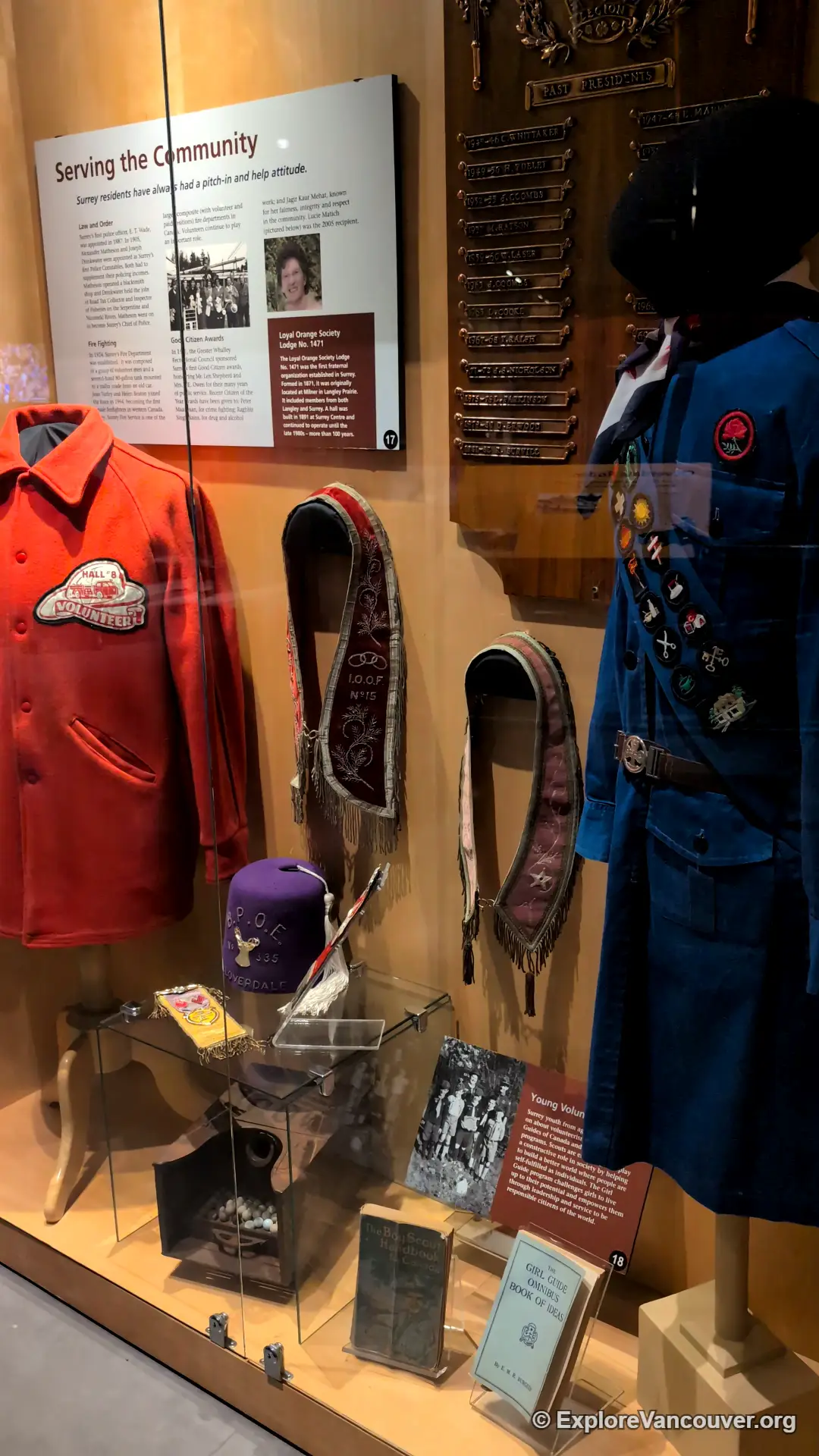 Exhibits inside the Museum of Surrey