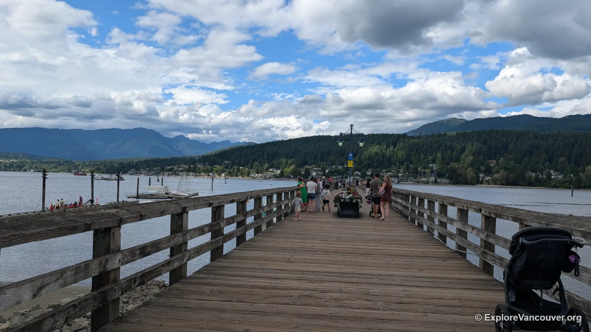 View along the Rocky Point Park recreational pier