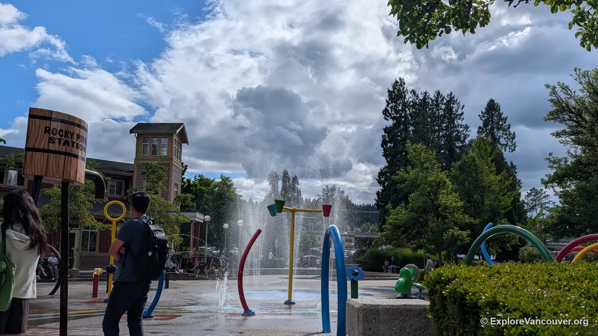 Spray park at Rocky Point Park