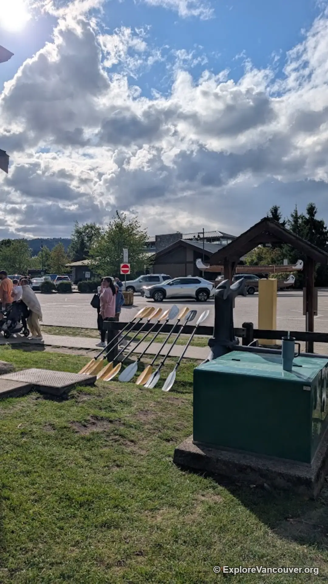 Paddleboards outside the Rocky Point Park rental centre