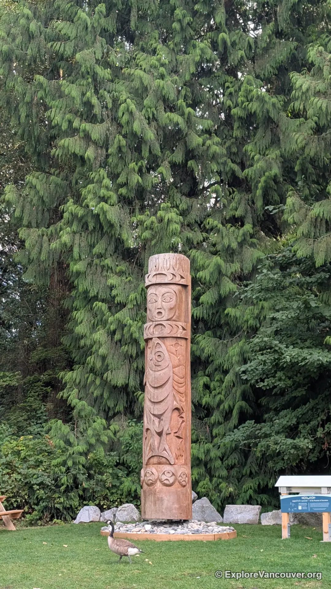 Totem pole at Rocky Point Park