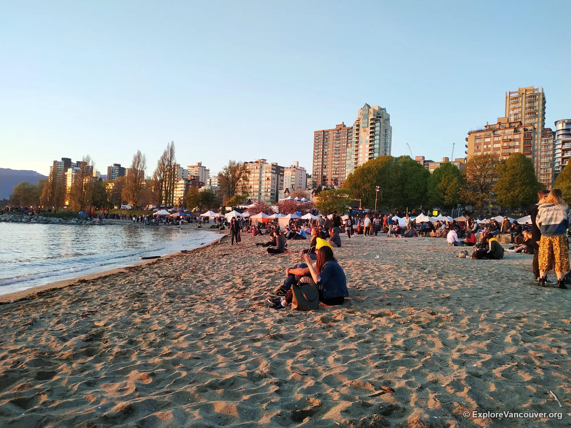 Sunset Beach Park along the Vancouver seawall