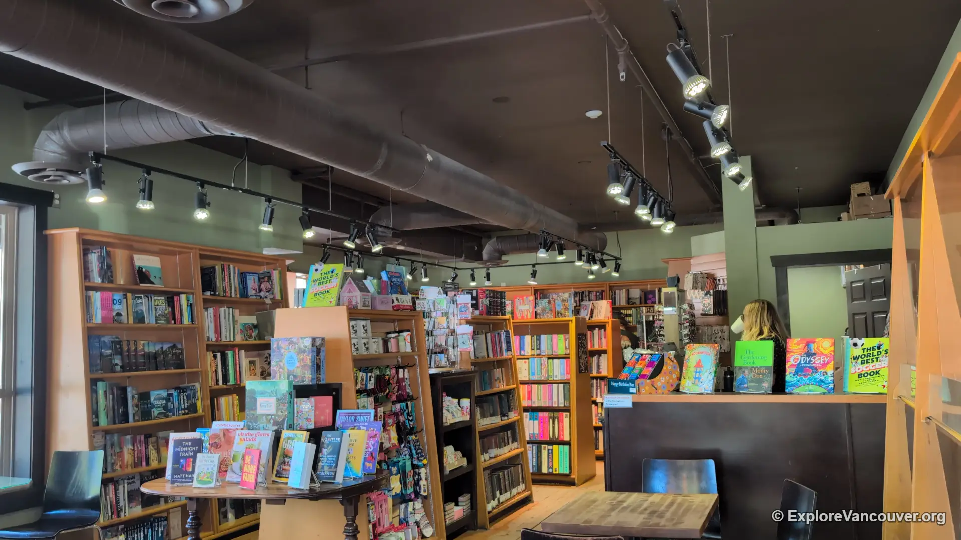 Interior of Wendel's Bookstore and Cafe in Fort Langley
