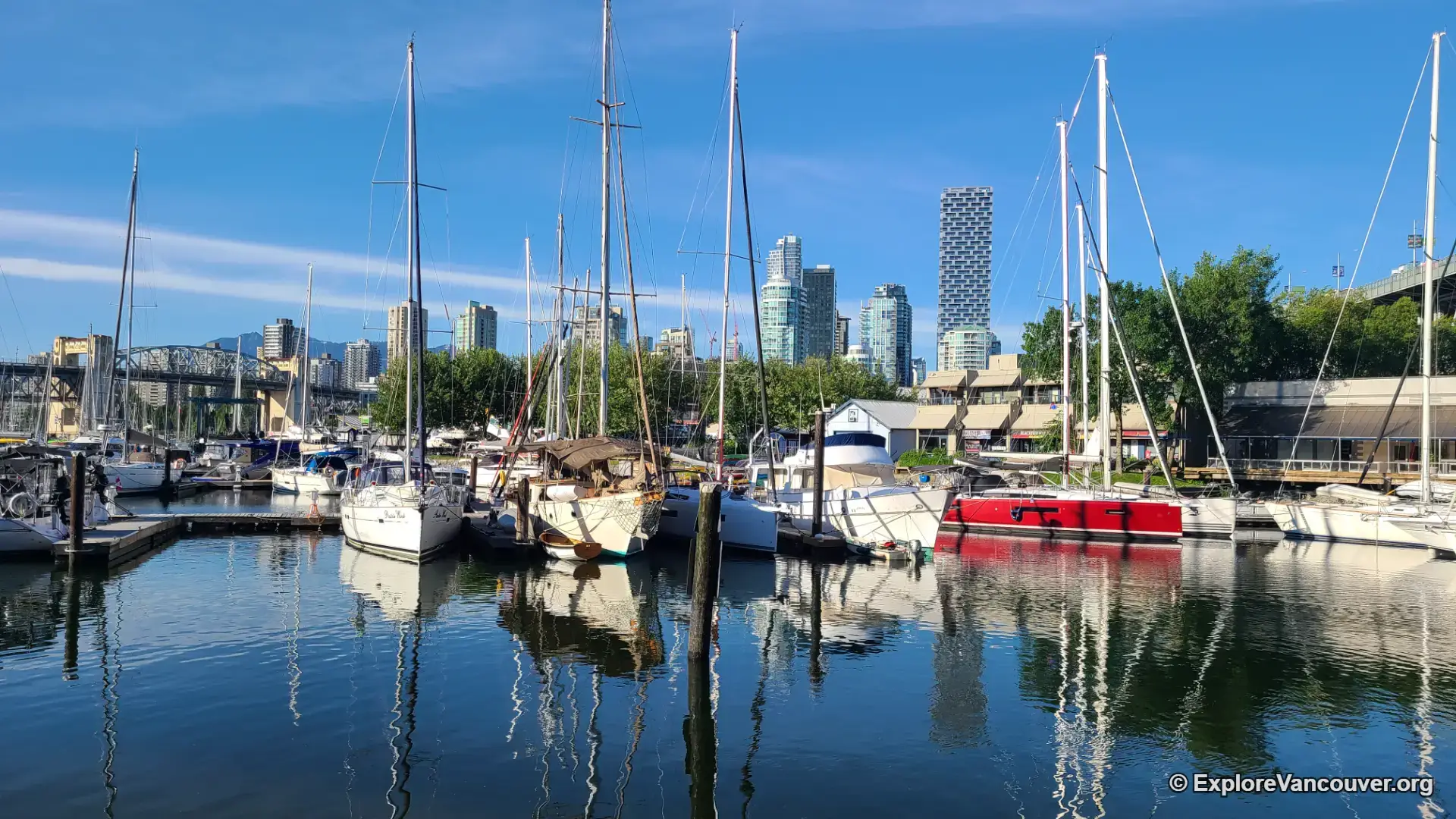 View of Granville Island and the waterfront