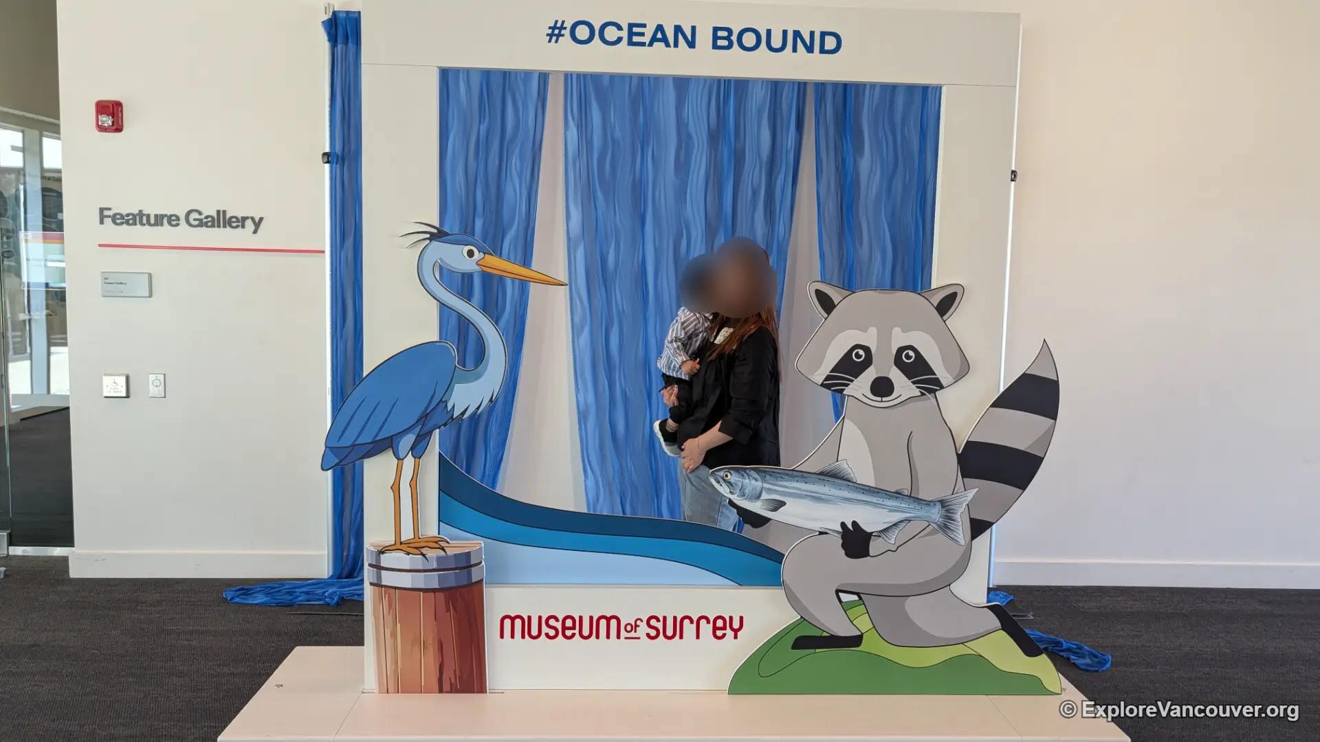 Interactive photo board exhibit at the Museum of Surrey