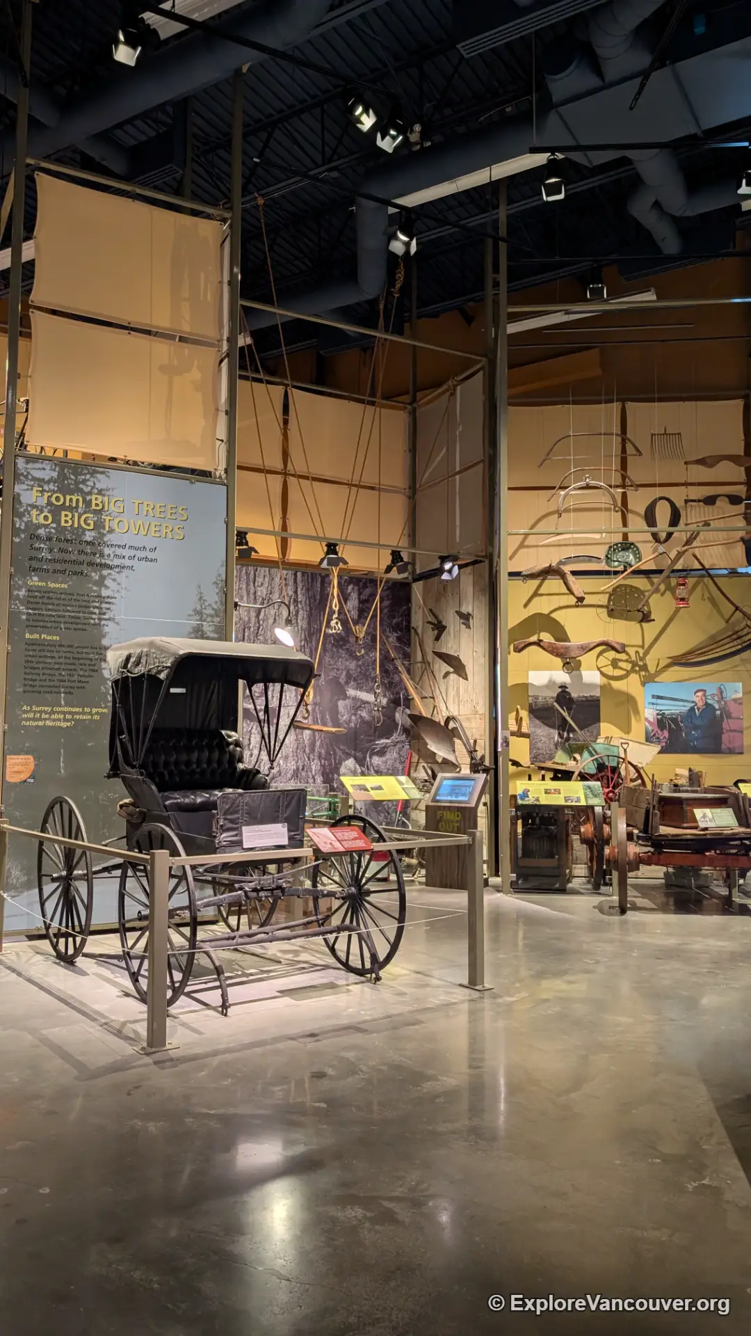 Historic rickshaw on display at the Museum of Surrey