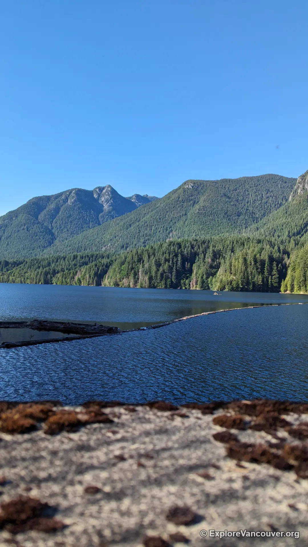 Capilano Lake reservoir behind Cleveland Dam