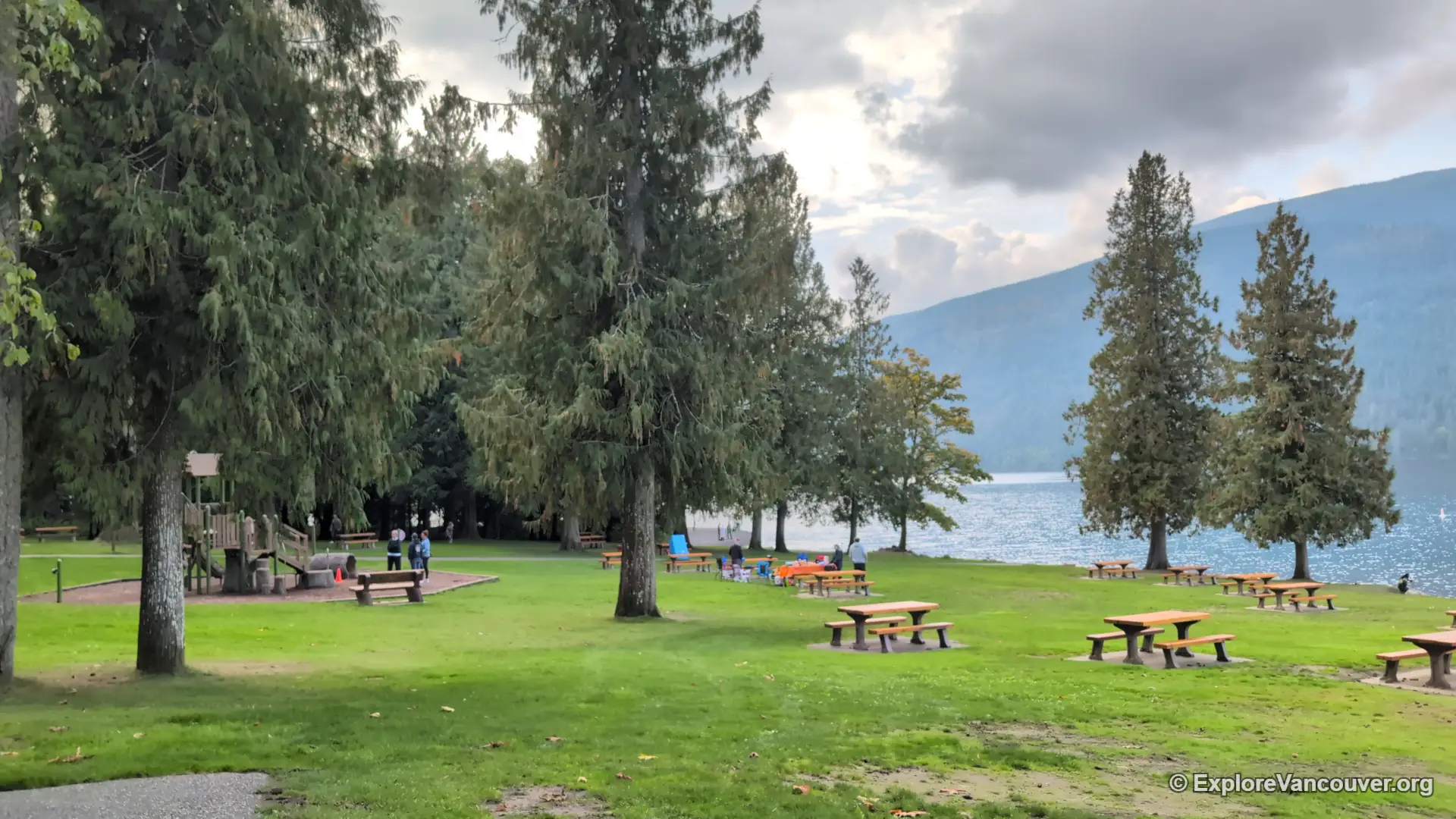 Cultus Lake Park and the lake
