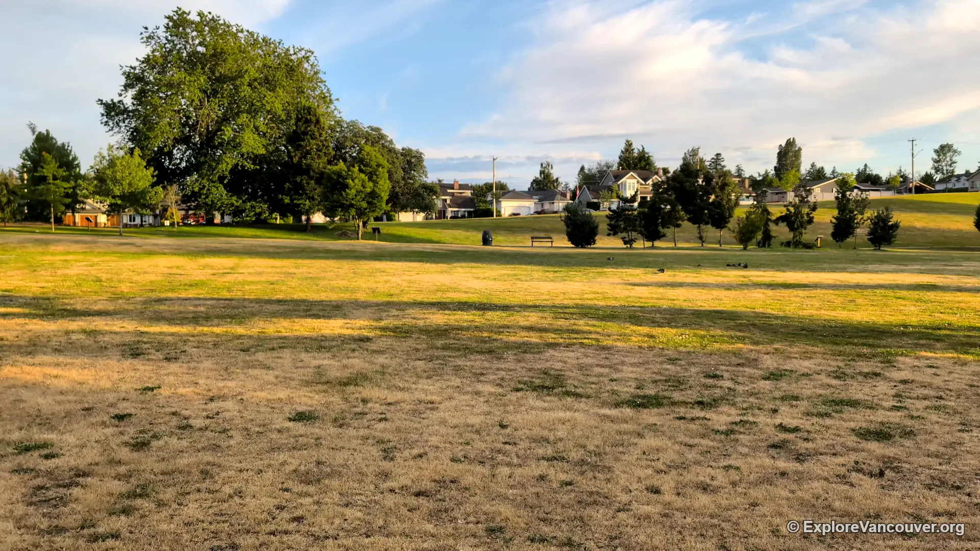 Landscaped grounds at Diefenbaker Park in Delta BC