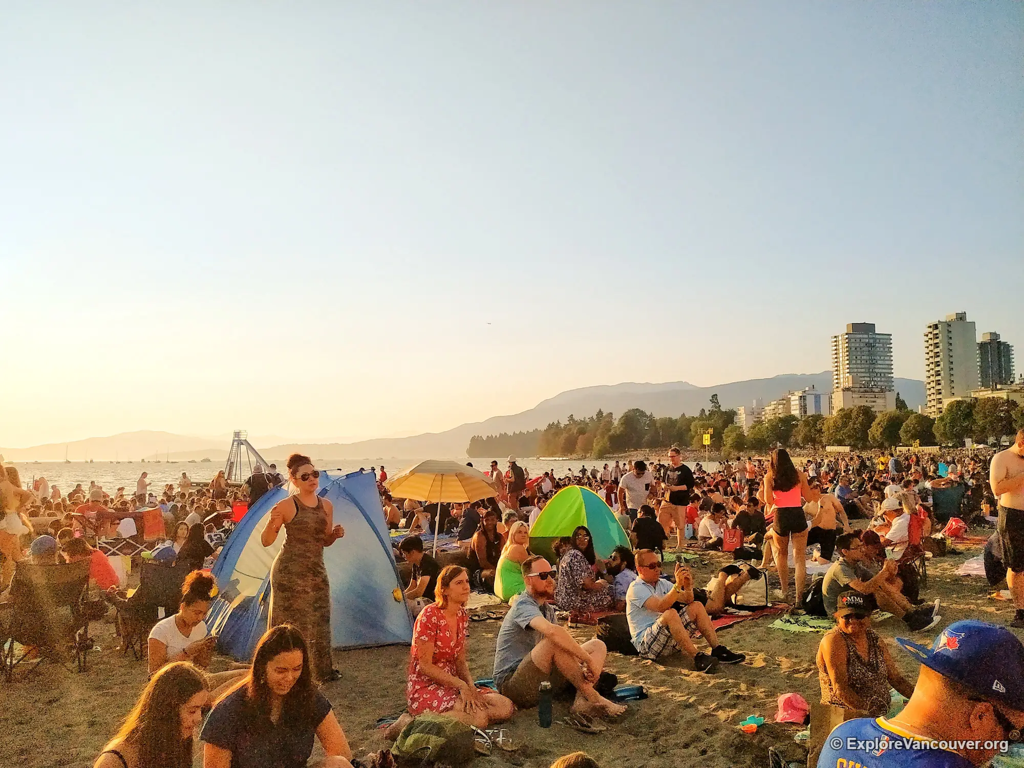 English Bay Beach shoreline Vancouver