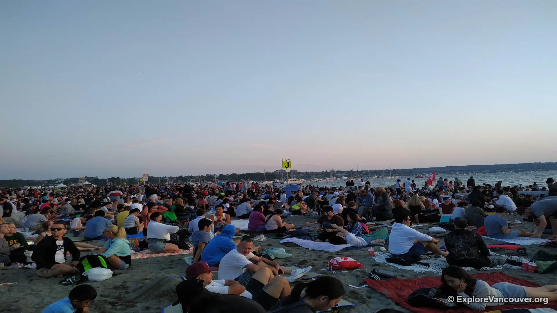 People relaxing at English Bay Beach