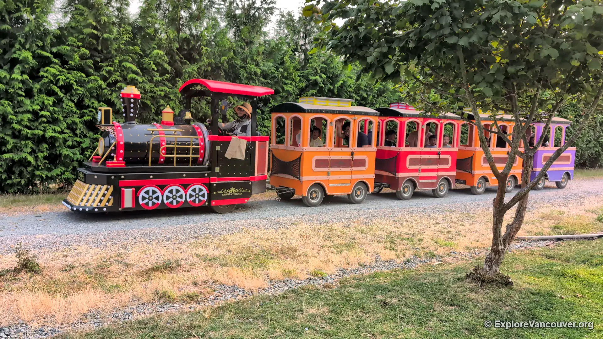 Train ride for kids at UU Family Farm in Richmond BC