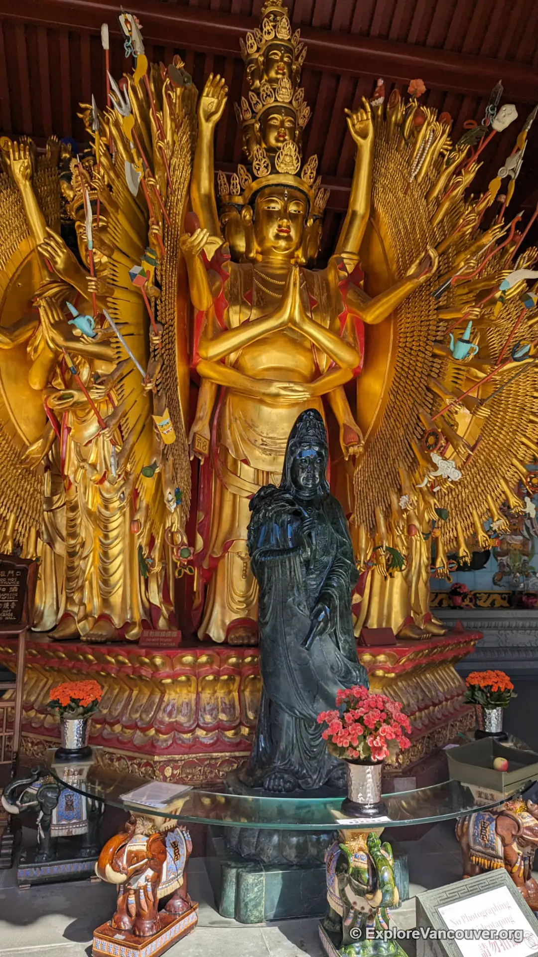 International Buddhist Temple in Richmond BC with traditional Chinese imperial style halls