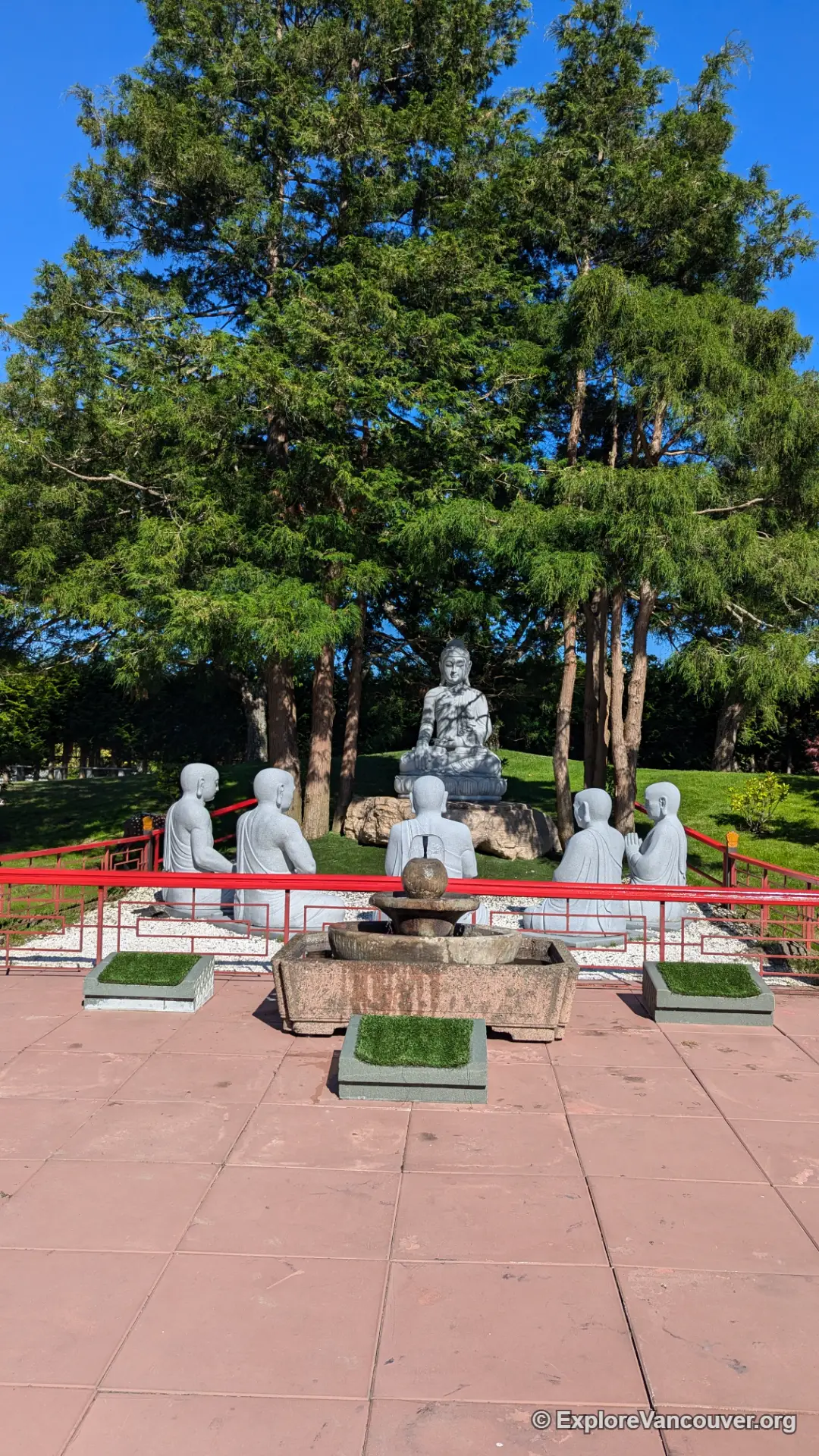 Sculpture outside the International Buddhist Temple in Richmond BC