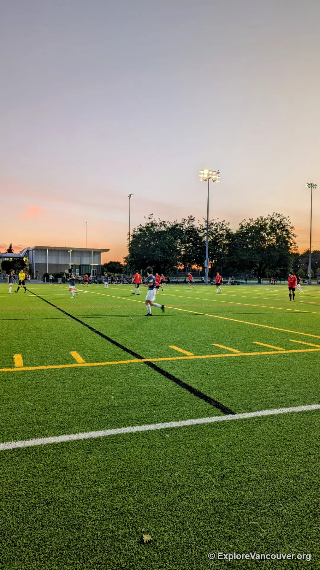 Football field at Minoru Park Richmond BC