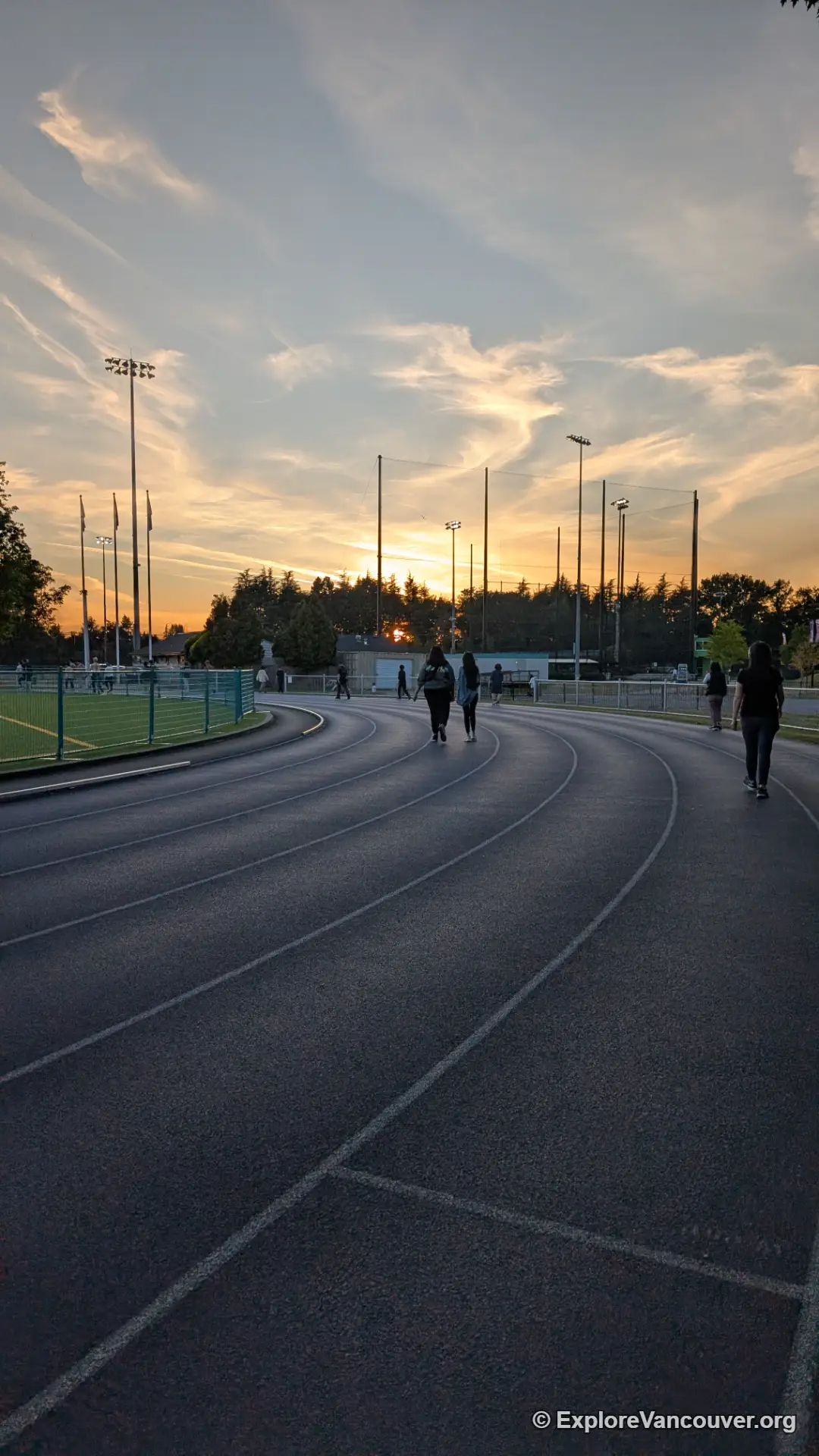 Oval running track at Minoru Park Richmond BC
